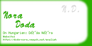 nora doda business card